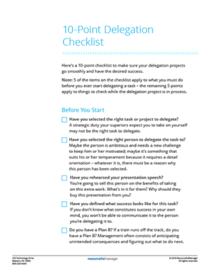 10-Point Delegation Checklist